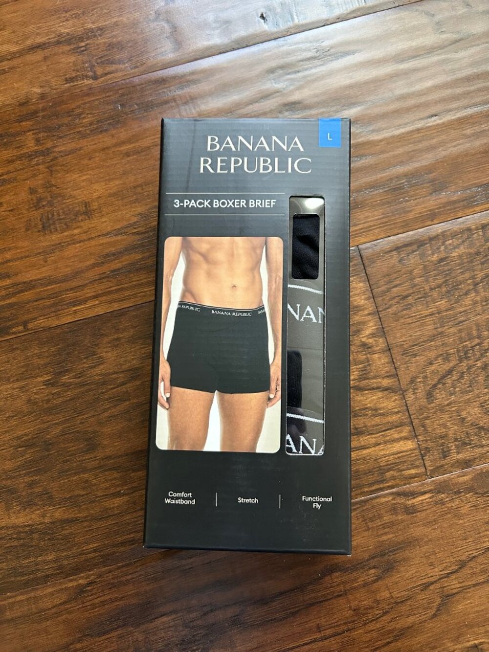 Banana Republic mens 3 pack black boxer briefs size L Large NEW in box - Picture 2 of 4